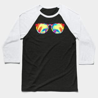 Colorful Rainbow Sunglasses Baseball T-Shirt